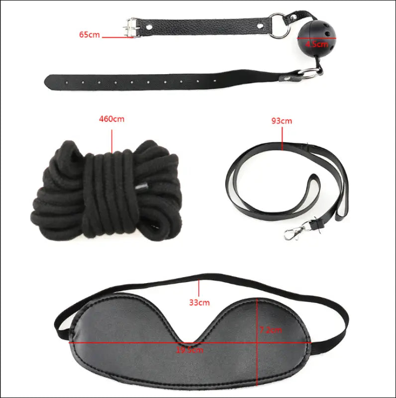 10-delige Soft PU Leer Handboeien Set voor BDSM Spelletjes - Bondage set