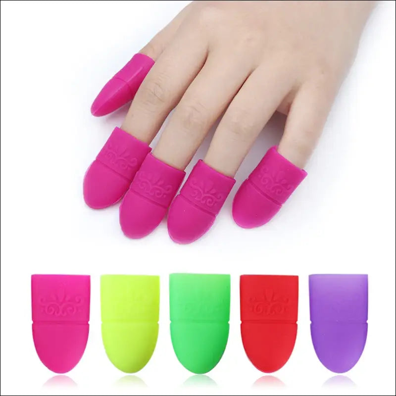 5 stuks Siliconen Nail Remover Wraps - Vingerbeschermers voor Nail Art - Verzorging