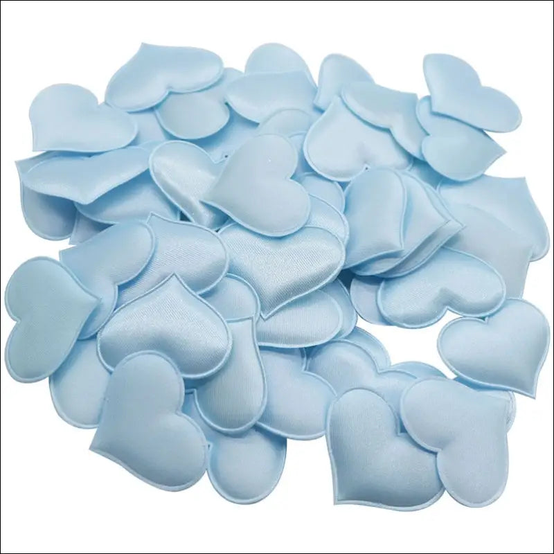 50 Stuks 32mm Hart Confetti Bloemblaadjes - Diverse Kleuren - Blauw - Decoratie bloemblaadjes