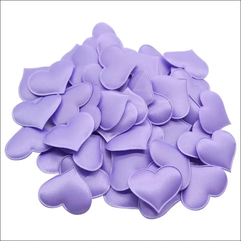 50 Stuks 32mm Hart Confetti Bloemblaadjes - Diverse Kleuren - Paars - Decoratie bloemblaadjes