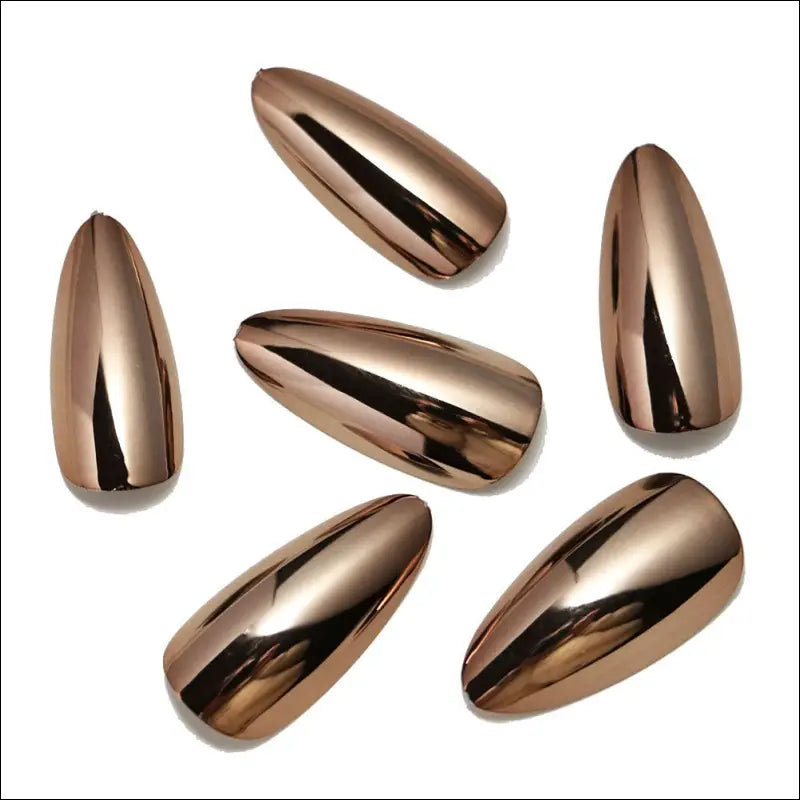 Afneembare plak nagels Bronze - Sexy nep nagels