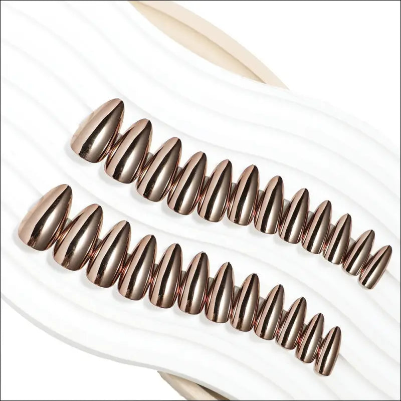 Afneembare plak nagels Bronze - Sexy nep nagels