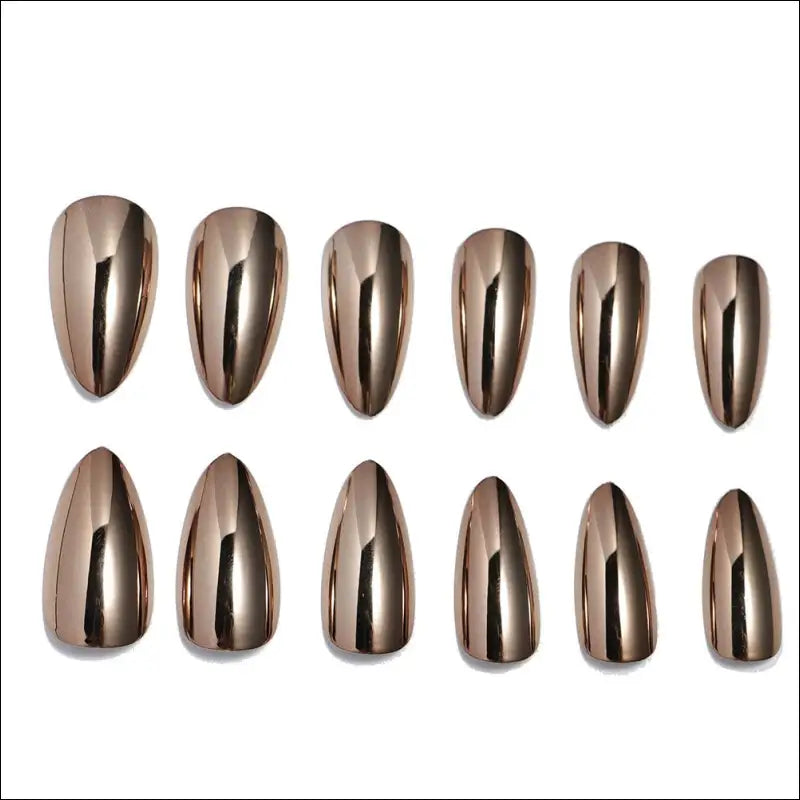 Afneembare plak nagels Bronze - Sexy nep nagels