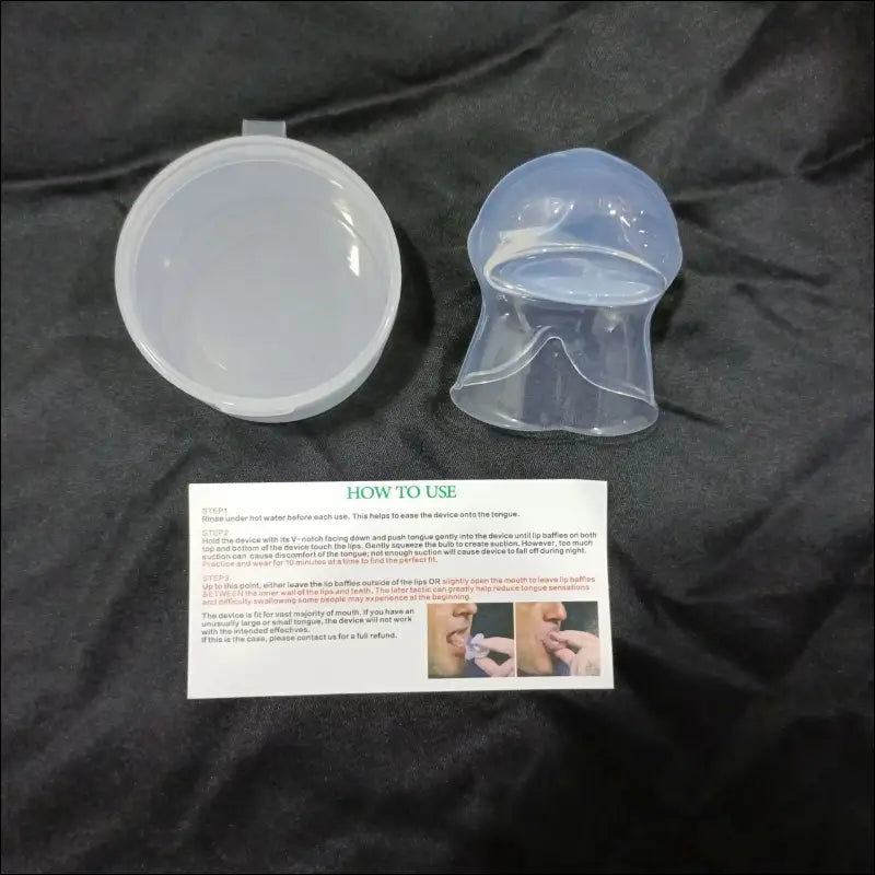 Anti Snurken Tong Sleeve - Silicone Respirator - Small round box + witte tong cover - slapen