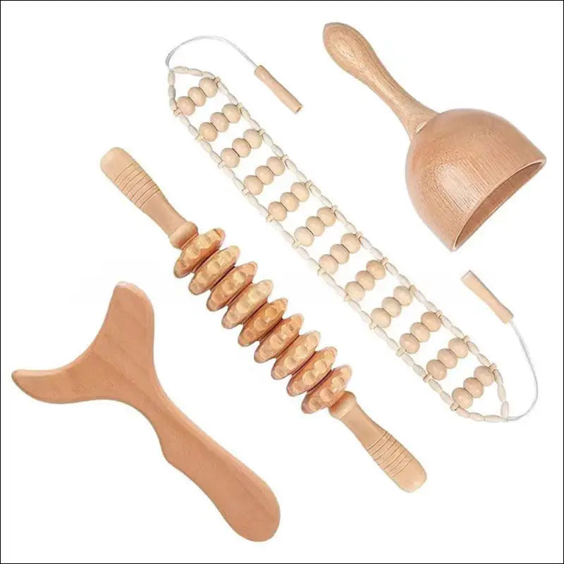 Blank houten massage set - style 3 - Massage tool