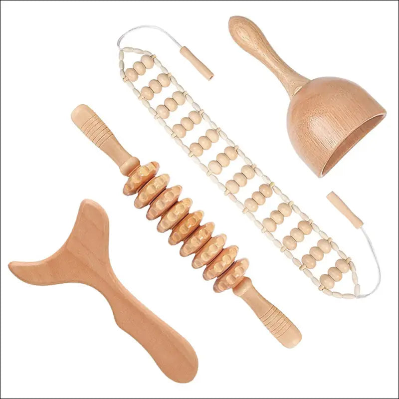 Blank houten massage set - Massage tool