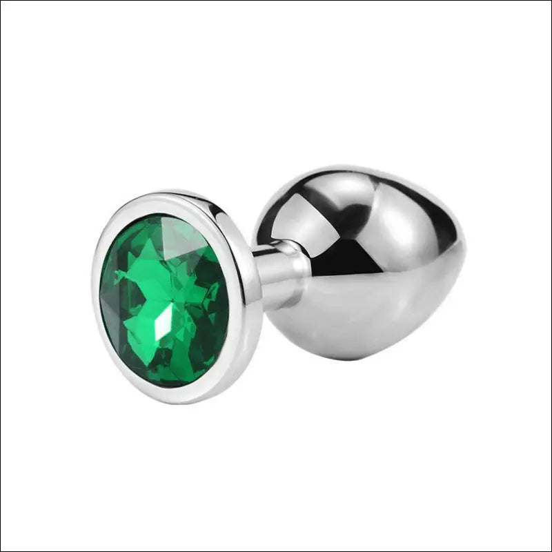 Diamanten Anaal Plug - Donker Groen - butt plug