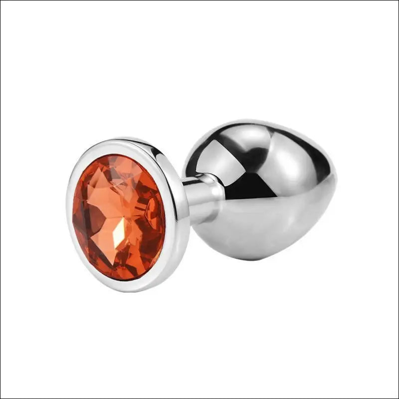 Diamanten Anaal Plug - Oranje - butt plug