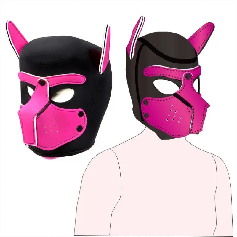 Eprolo Honden Hoofd Kap - Sexy Role Play Mask voor Volwassenen - cosplay mask