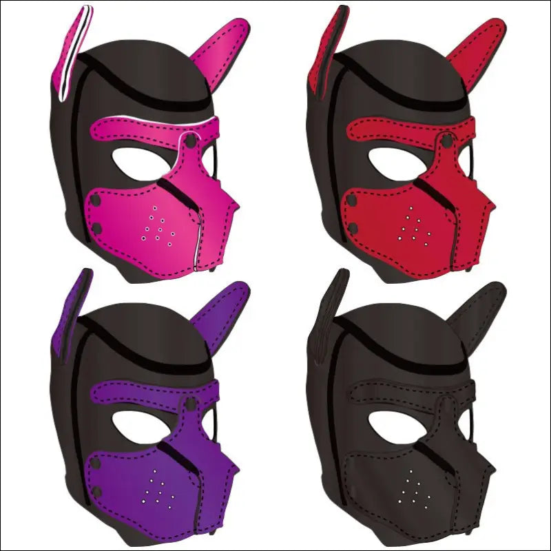 Eprolo Honden Hoofd Kap - Sexy Role Play Mask voor Volwassenen - cosplay mask