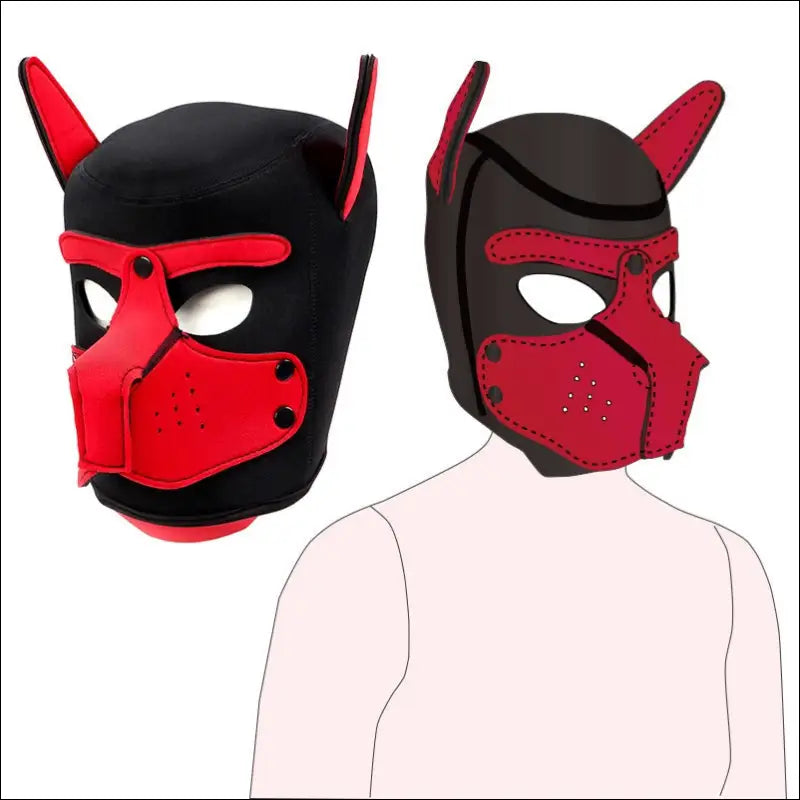 Eprolo Honden Hoofd Kap - Sexy Role Play Mask voor Volwassenen - cosplay mask