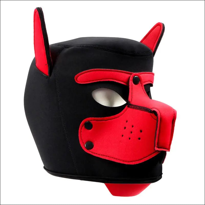 Eprolo Honden Hoofd Kap - Sexy Role Play Mask voor Volwassenen - Rood - cosplay mask