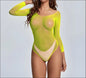 Eprolo Hot Diamond Bikini - Erotische Lingerie - Netkleding - Fluo geel / One Size - Lingerie