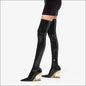 Eprolo Knee High Laklaarzen - Speciale Hak Europees en Amerikaans - Golden / 35