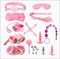 Eprolo Leather Goods Plush 14-Piece Set - Erotische Adult Bondage Achter Anaal Plug - Roze - Bondage set