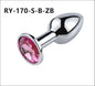 Eprolo Metal Anal Plug - SM Sex Toy voor Volwassenen - Mini circular small size (pink)