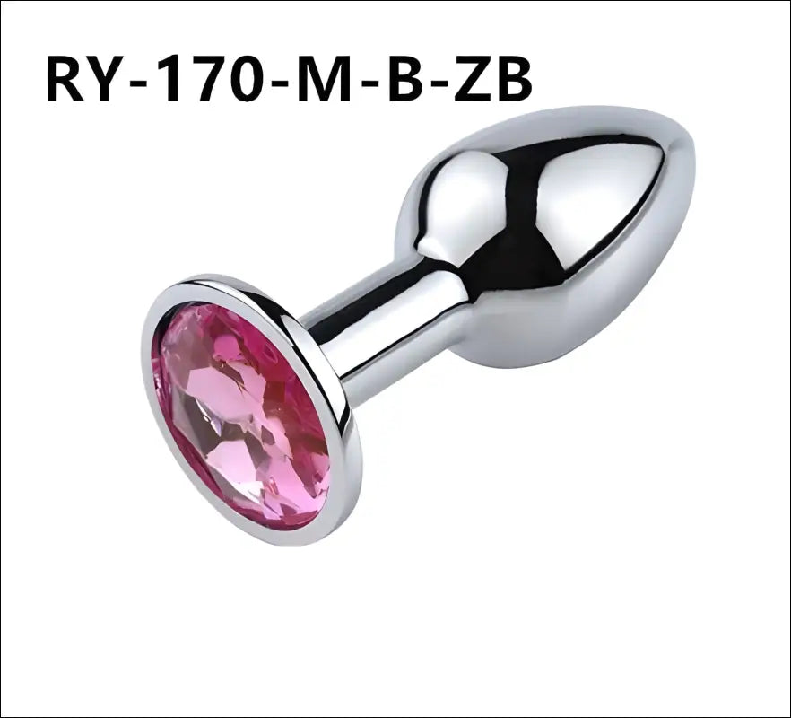 Eprolo Metal Anal Plug - SM Sex Toy voor Volwassenen - Mini Round Medium (Pink)