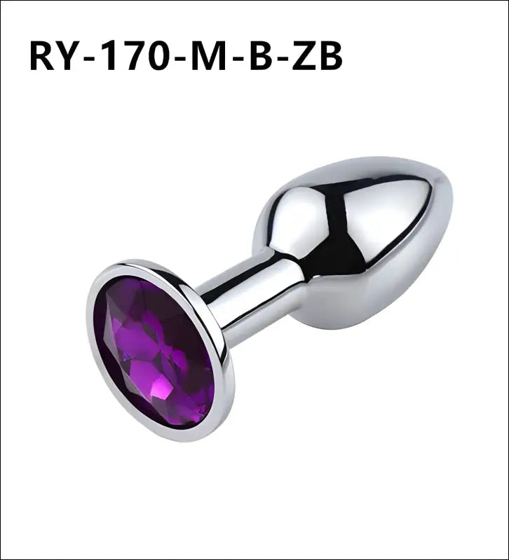 Eprolo Metal Anal Plug - SM Sex Toy voor Volwassenen - Mini Round Medium (Deep Purple)