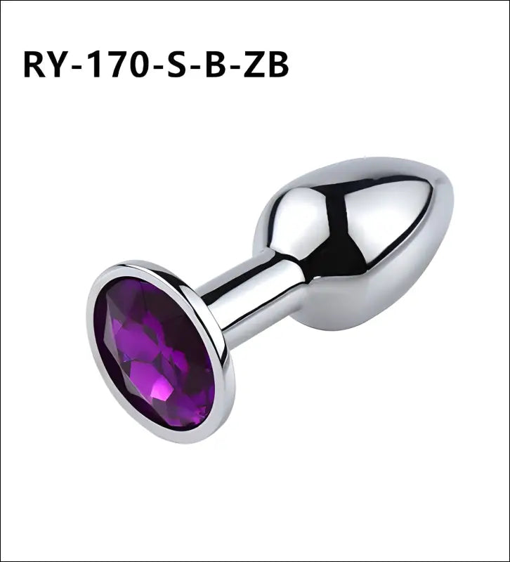 Eprolo Metal Anal Plug - SM Sex Toy voor Volwassenen - Mini Round Small (Deep Purple)