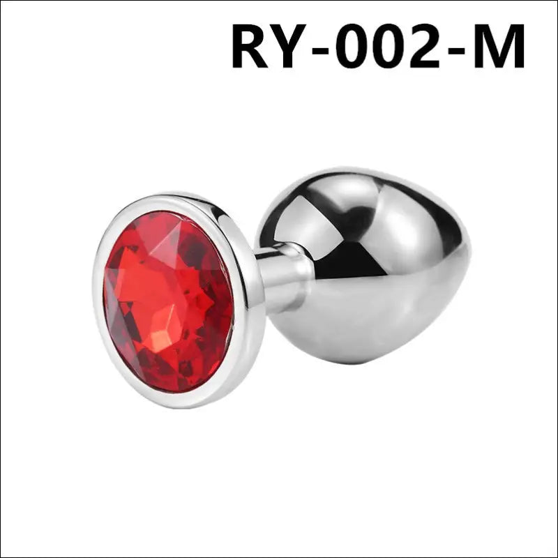 Eprolo Metal Anal Plug - SM Sex Toy voor Volwassenen - Regular Circular Medium（red）