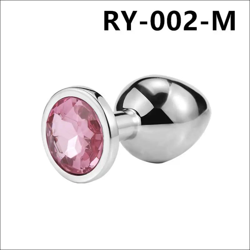 Eprolo Metal Anal Plug - SM Sex Toy voor Volwassenen - Regular Circular Medium（pink）