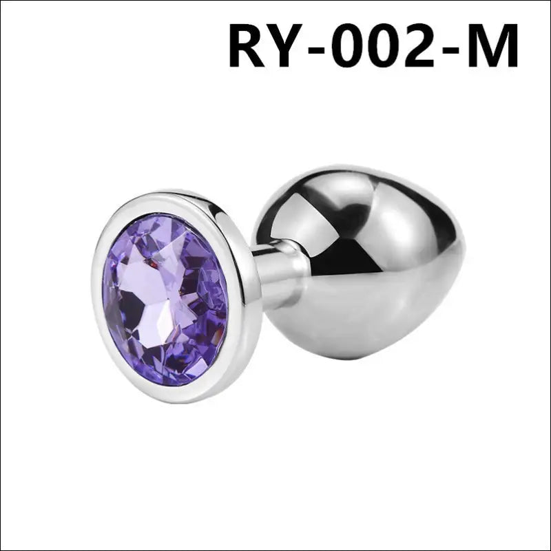 Eprolo Metal Anal Plug - SM Sex Toy voor Volwassenen - Regular Circular Medium（Lavender）