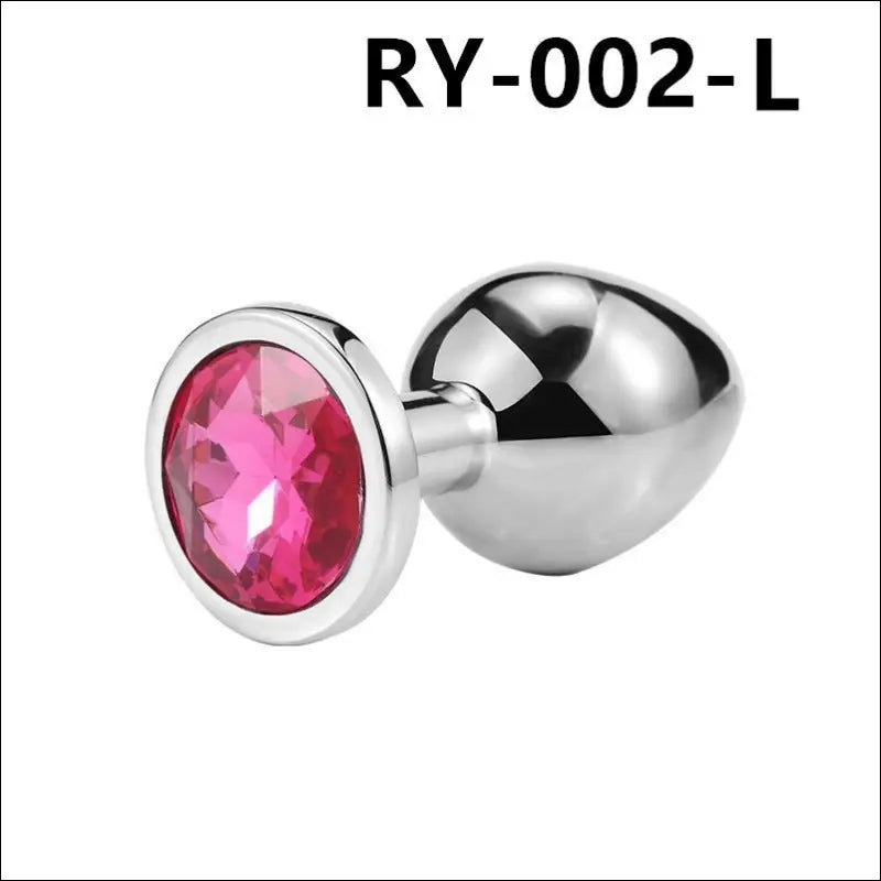 Eprolo Metal Anal Plug - SM Sex Toy voor Volwassenen - Regular circular large（rose）