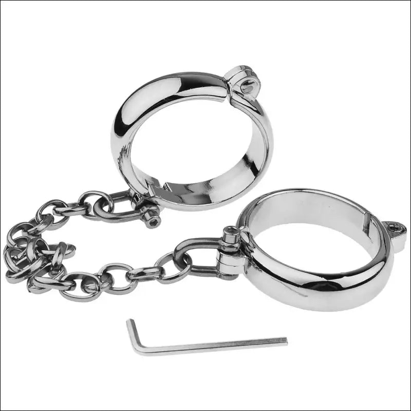 Eprolo Metal Handcuffs Foot Cuffs - Zinc Alloy Adult Binding