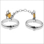 Eprolo Metal Handcuffs Foot Cuffs - Zinc Alloy Adult Binding - Oval female foot (2 head lock)