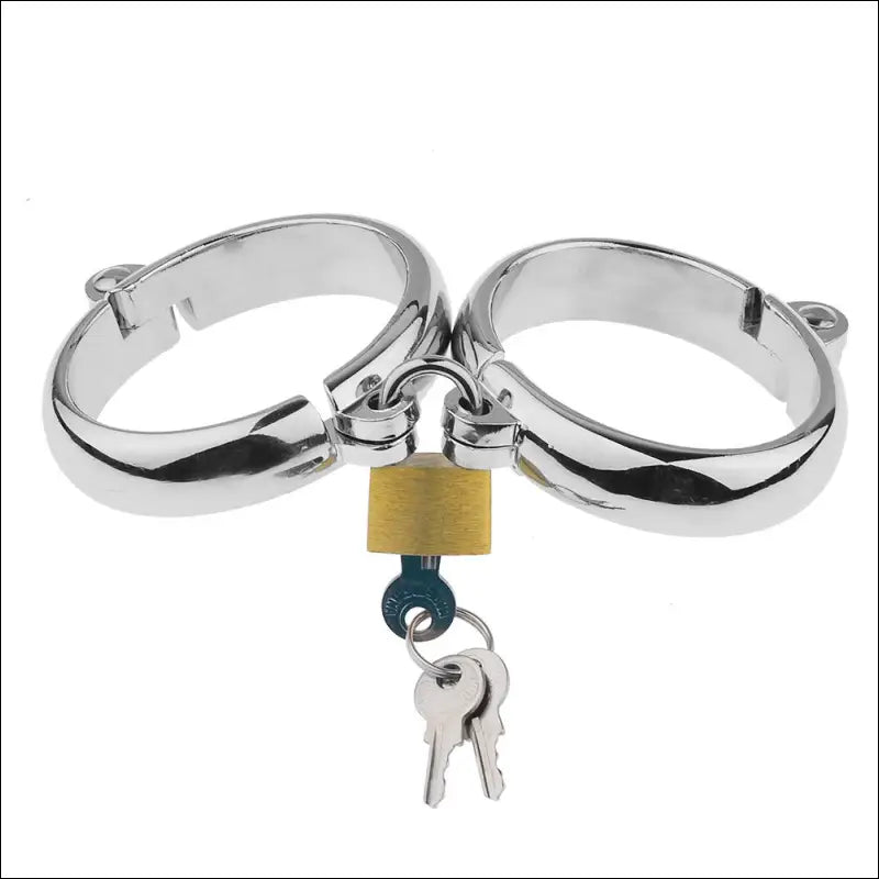 Eprolo Metal Handcuffs Foot Cuffs - Zinc Alloy Adult Binding - Oval female foot (add lock 1)