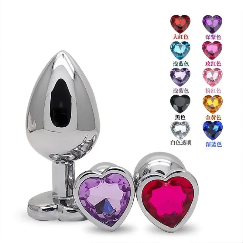 Eprolo Metal Heart-Shaped Anaal Plug - Volwassen Sexeel Product