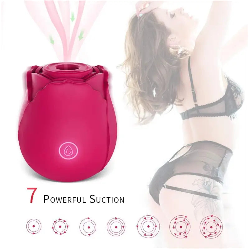 Eprolo Roos Clitoris Stimulatie Vibrator - Zuigfunctie 7 Intense Opties