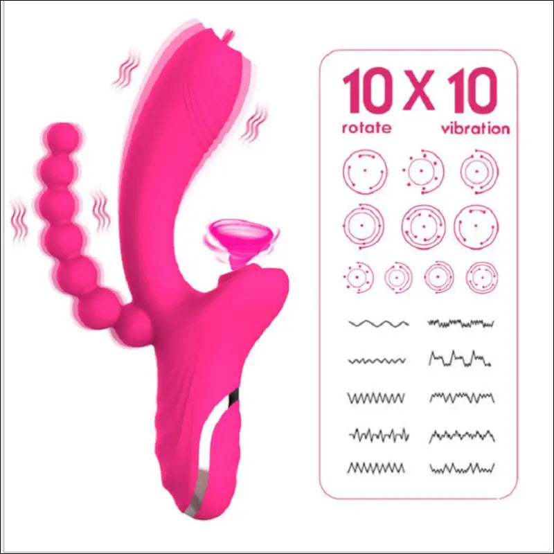 Eprolo Rose Vibrator - Tong likken en zuigen - Silicone + ABS