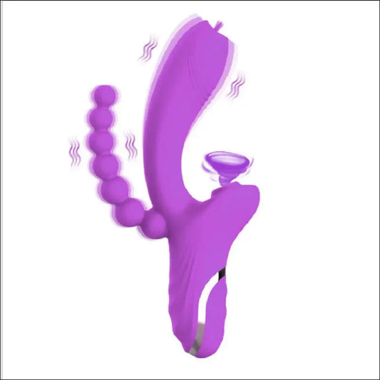 Eprolo Rose Vibrator - Tong likken en zuigen - Silicone + ABS - Purple