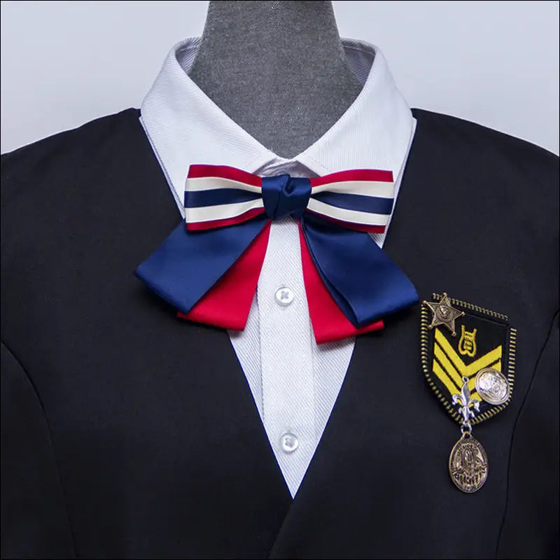 Eprolo Satijn/Zijde Strik Cosplay Uniform - Koreaans Meisje - B