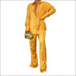 Eprolo Satin Dames Matching Set - Elegant Lang Shirt - orange / S