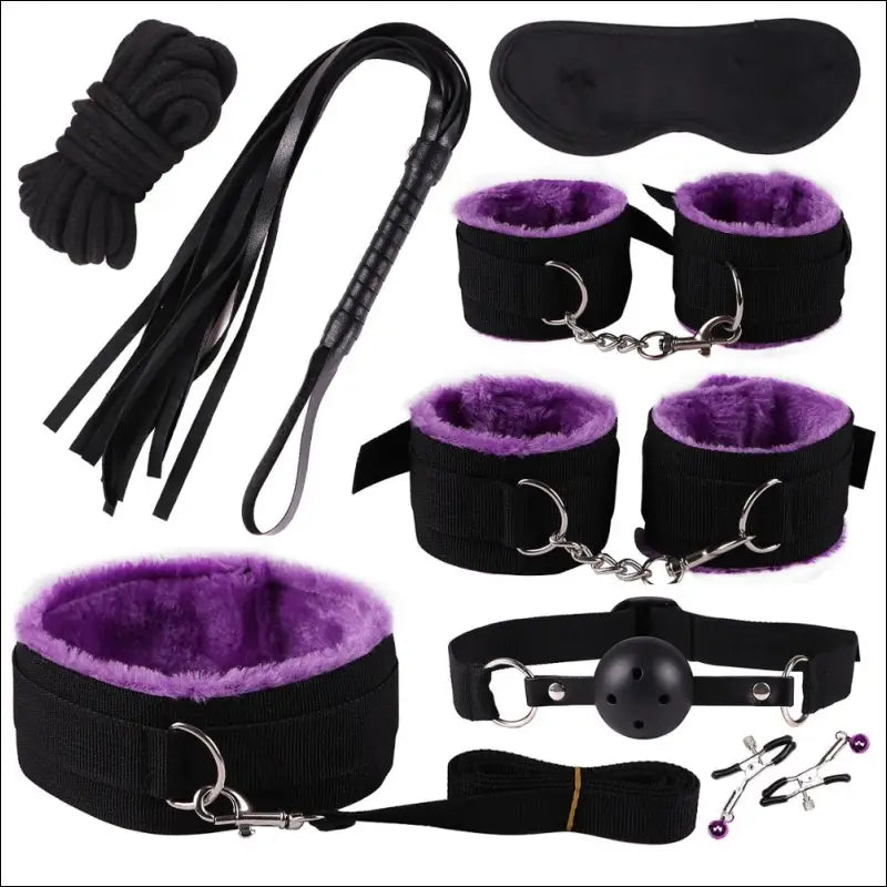 Eprolo Seks Speeltjes Set voor Koppels - Dildo Bondage Touw Zweep - 11pcs-paars - sex speeltjes set