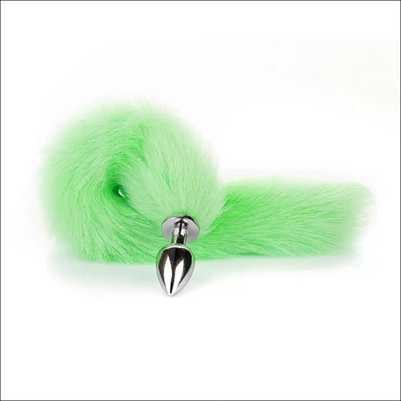 Eprolo Sexy Artificial Tail Silver Anaal Plug - G-Spot Stimulatie - Dark Green