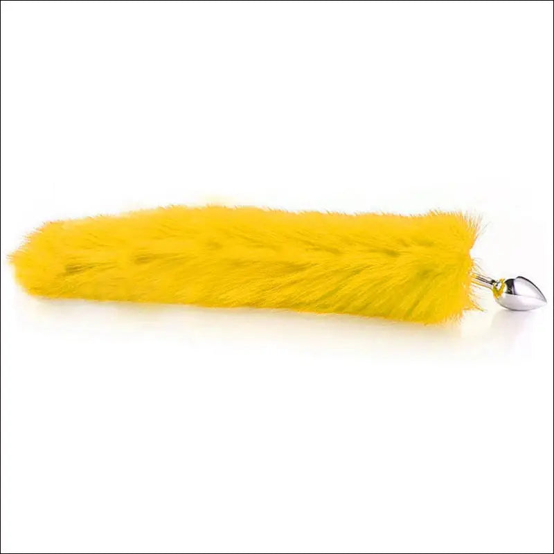 Eprolo Sexy Artificial Tail Silver Anaal Plug - G-Spot Stimulatie - Yellow