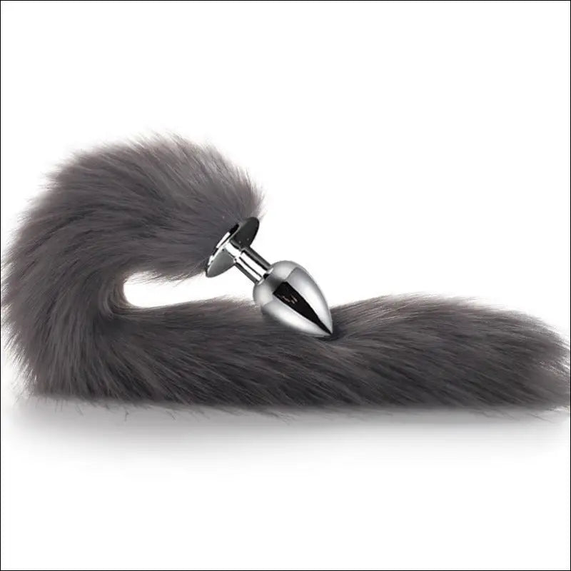 Eprolo Sexy Artificial Tail Silver Anaal Plug - G-Spot Stimulatie - Grey