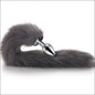 Eprolo Sexy Artificial Tail Silver Anaal Plug - G-Spot Stimulatie - Grey