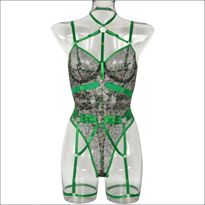 Eprolo Sexy Lingerie Met Beugel - Body Shaping Zomerpak - Polyester - Green / S