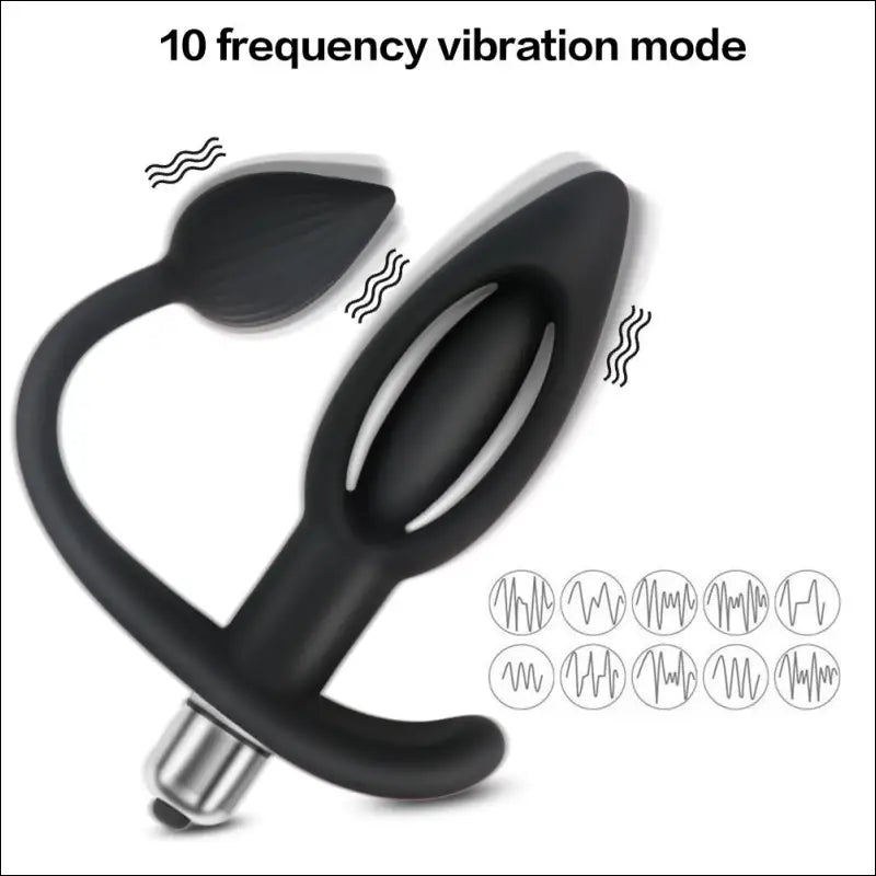 Eprolo Siliconen Vibrerende Anale Plug - Zwarte Volwassen Producten - 10 Frequency Black / Bag