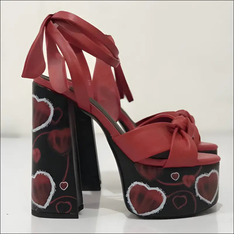 Eprolo Stripper Heels - Hoge Hak Party High Heels - Microfiber Leather - red 2 / 40