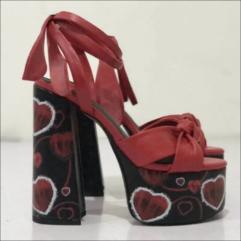 Eprolo Stripper Heels - Hoge Hak Party High Heels - Microfiber Leather - red 2 / 34