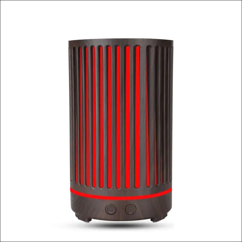 Eprolo Verticale Holle Aroma Diffuser - Stille Luchtbevochtiger voor Slaapkamer - Dark Wood Grain / US Plug