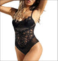 Eprolo Vrouwen Bodysuit met Beugel - Kanten Afwerking Maat S - Black / S