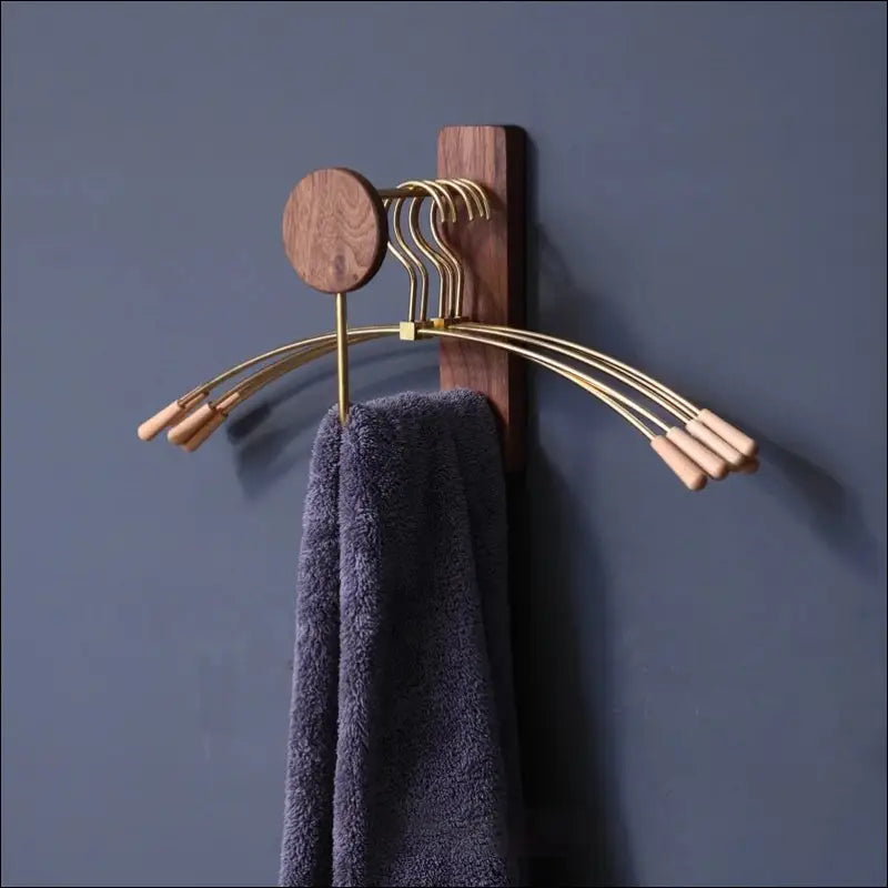 Eprolo Walnut Hanger - Wandkledingrek voor Slaapkamer