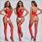 Flexibele Kanten Bodysuit - Cheongsam Stijl Zeer Rekbaar - Red / (OPP plastic bag)