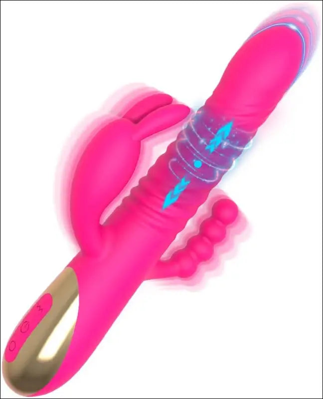 Fun Mates Rabbit Vibrator - 3-in-1 Dildo G-Spot Clitoral Stimulator